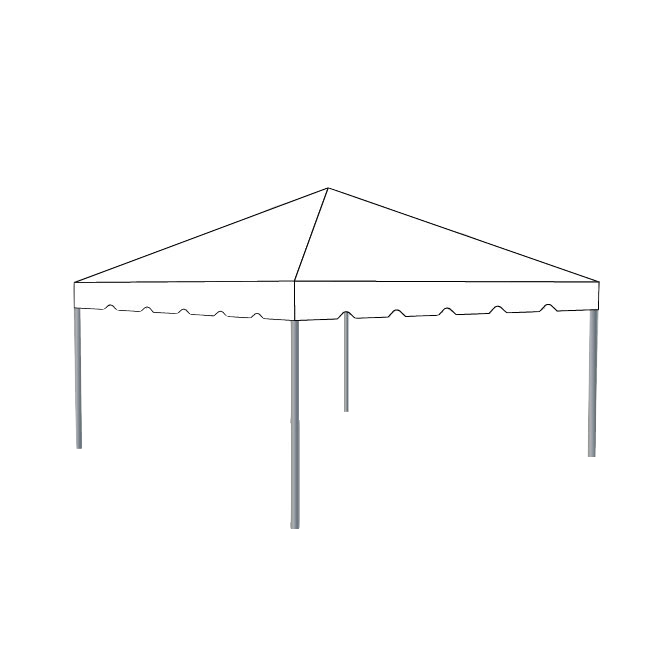 15' x 15' Frame Tent - White — Box K Events